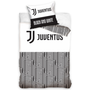 Bavlněné fotbalové povlečení FC Juventus Turín - Black and White | Oficiální produkt Juventus