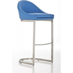 BHM Germany Barová židle s nerezovou podnoží Santy Barva: Modrá