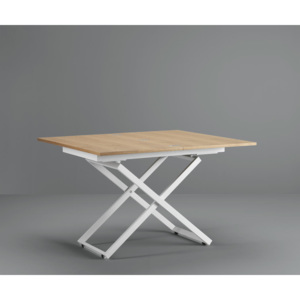 Twist Design Servírovací stolek ABILENE 100x57/114x21,5/76cm,bílobéžový