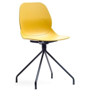 Výprodej Jídelní židle SWEN Žlutá - kovová podnož II. jakost Č. 6