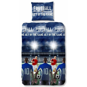 Dětské povlečení na jednolůžko z bavlny Good Morning Football, 140 x 200 cm