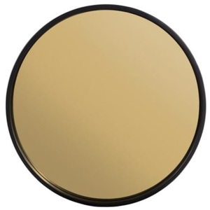 Závěsné zrcadlo Amore Ø 74 cm, černá/zlatá