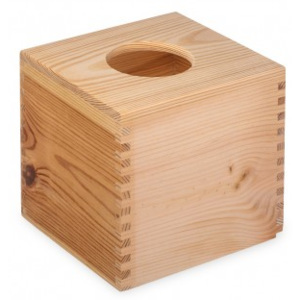 Dřevěná krabička na kapesníky čtvercová CZ226