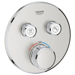 GROHE - Grohtherm SmartControl Termostatická sprchová podomítková baterie, 2 ventily, supersteel 29119DC0