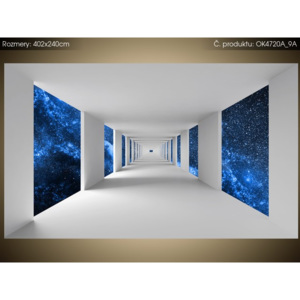 Samolepící fólie Chodba a modrý vesmír 402x240cm OK4720A_9A