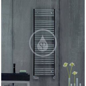 Zehnder Aura, koupelnový radiátor 775 x 500 mm, rovný, vnější připojení, chrom