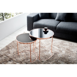 2SET odkládací stolek ART DECO COPPER Nábytek | Obývací pokoj | Odkládací stolky
