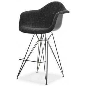 Barová židlička-křeslo MOBI černá