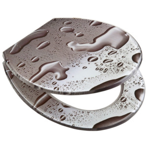 Eisl MDF WC prkénko s automatickým zavíráním (šedá ocel)