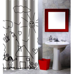 Sprchový závěs - 180x200 cm - polyester - children´s garden