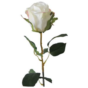 Umělá květina Stardeco růže bílá 68cm