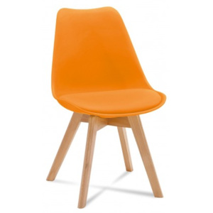 Jídelní židle FIORD, oranžová/buk ATR home living FR8824