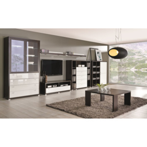 MARIDEX Luxusní obývací stěna KENDO sestava 5 BARVA LED OSVĚTLENÍ: Bílá +0Kč