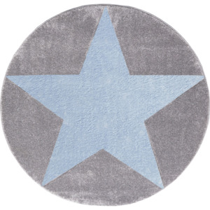 LIVONE Dětský koberec STAR stříbrno-šedá/modrá Varianta: 160 cm