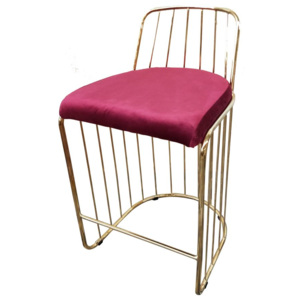 MauFe Barová stolička CAGE BORDEAUX