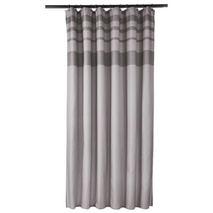 MIOMARE® Sprchový závěs, 180 x 200 cm (pruhy šedá)