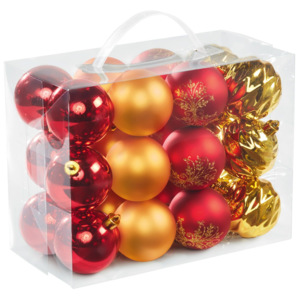 MELINERA® Vánoční koule, 24 kusů