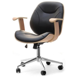 Kancelářská židle RAGGIO buk-černá, chrom