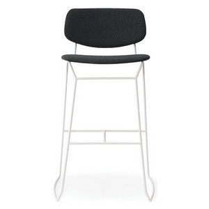 BILLIANI - Barová židle s kovovou lakovanou podnoží DOLL STEEL 165 - čalouněná