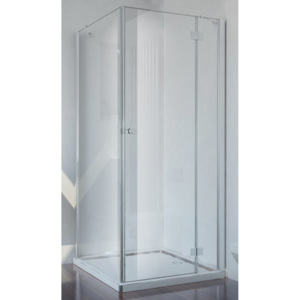 Sanotechnik Smartflex čtvercový sprchový kout, šířka 80cm, otevírací dveře + pevná část, čiré sklo, D1180+D1281R/L Pravé dvere