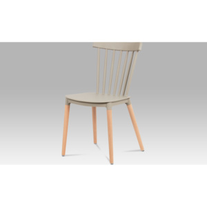 Artium Jídelní židle | plast | masiv buk Barva: latté