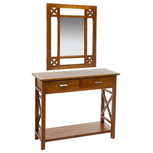 Toaletní stolek ze dřeva mindi se zrcadlem SantiagoPons Elegance