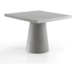 Tomasucci Stůl z pryskyřice s efektem cementu SQUARE TADAO 78x100x100cm,šedý