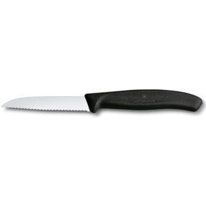 Victorinox Nůž na zeleninu vroubkovaný černý 8cm