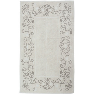 Krémový bavlněný koberec Floorist Floral, 120 x 180 cm