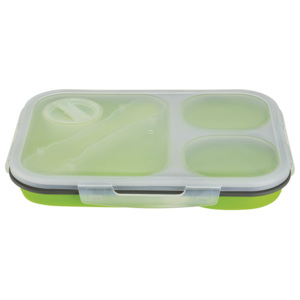 ERNESTO® Silikonový obědový box (zelená)