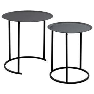 Twist Design Set konferenčních stolků OCRE Ø.50X50cm/Ø.45x45cm,antracitový