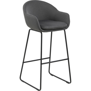 Design Scandinavia Barová židle Melina (SET 2 ks), tm. šedá Barva: tmavě šedá