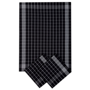 Svitap Utěrka Pozitiv Egyptská bavlna černá bílá 50x70 cm balení 3 ks