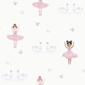Dětská papírová tapeta Holden Ballerina krémová 0,53x10,05 m