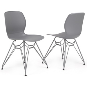 Sada 2 šedých židlí Garageeight Rietia