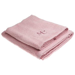Set růžového ručníku a osušky Samantha