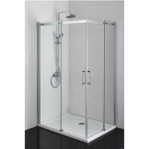 Sanotechnik Elegance obdélníkový sprchový kout 80x120cm, posuvné dveře, čiré sklo, DB801+DB1201