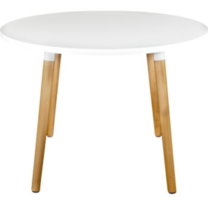 Mørtens Furniture Jídelní stůl Clara kulatý, 100 cm, bílá Barva: dřevo / bílá