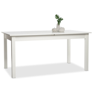 Jídelní rozkládací stůl 160x90 cm v bílé barvě DO058