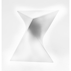 Designový konferenční stolek 40x40 cm z bílého plastu DO051