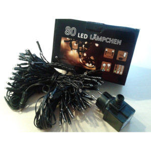 F.D.L. LED vánoční řetěz FDL 40LED černý kabel 37600