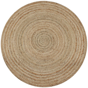 Kusový koberec z tkané juty 120 cm kulatý