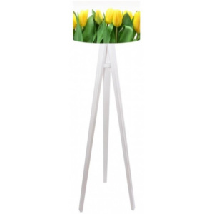 Stojací lampa Tulips + bílý vnitřek + bílé nohy