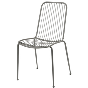 Drátěná židle šedá