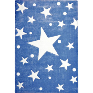 LIVONE Dětský koberec STARS tm.modrá/bílá Varianta: 160x230 cm