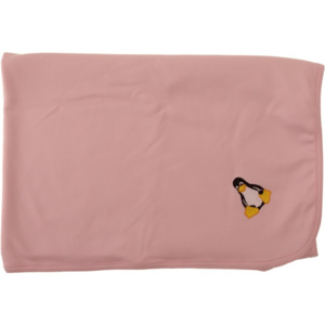 Kaarsgaren Dětská deka letní 90x90 cm růžová s tučňákem, 100% Biobavlna