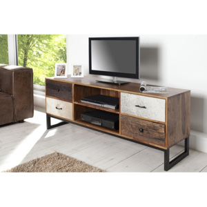 Televizní stolek NATURE PATCHWORK 150-CM masiv sheesham Nábytek | Obývací pokoj | Televizní stolky