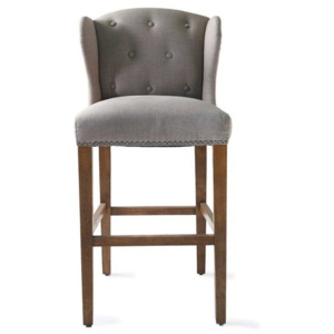 Barová židle Ken Lowback šedá, 54x60x110 cm