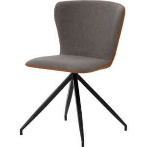 Design Scandinavia Jídelní židle Spider (SET 2 ks), šedá/brandy Barva: šedá / brandy