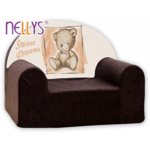 Dětské křeslo Nellys - Sweet Dreams by Teddy - hnědé